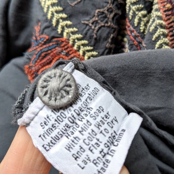 Johnny Was Biya Embroidered Boho Sleeveless Drape Oversize Tunic Size XS/S/M/L - Picture 7 of 7